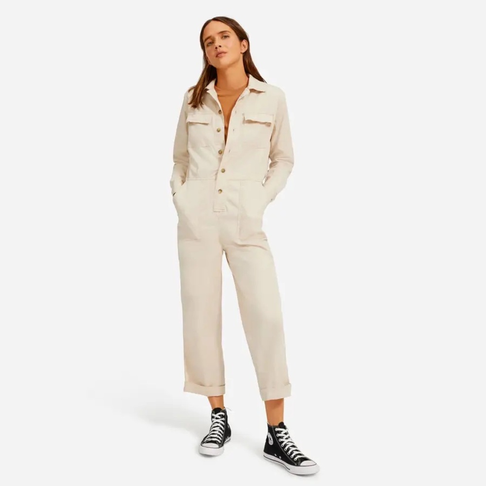 Everlane Modern Utility Jumpsuit Coverall Sandstone 4